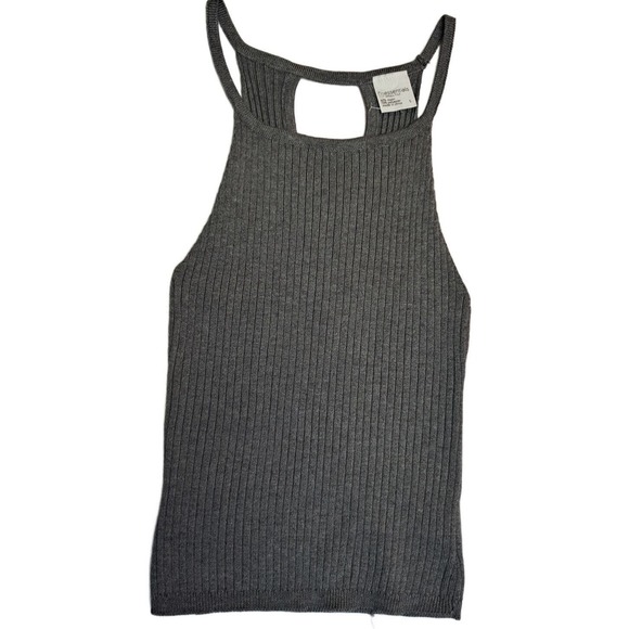 Full Tilt Tops - Full Tilt Tank Top Women's S Sleeveless Ribbed Key Hole‎ Shirt Gray Racerback